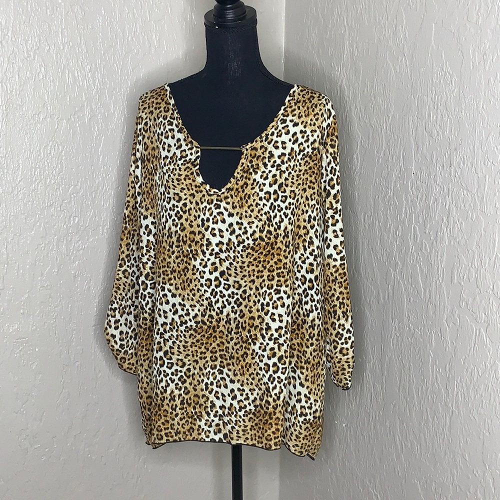 Gemstone Animal Print Top